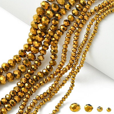 4 Strands 4 Styles Electroplate Transparent Glass Beads Strands EGLA-YW0001-84A-1