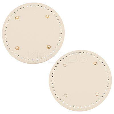 PU Leather Flat Round Bag Bottom FIND-PH0016-001I-1