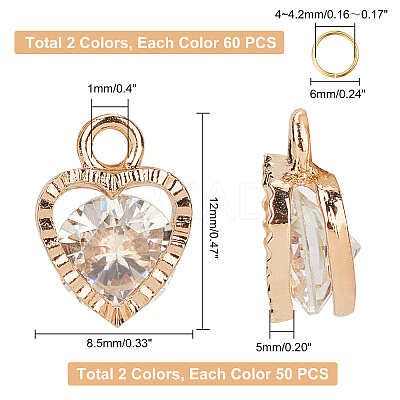 Alloy Charms ZIRC-PH0001-06-1