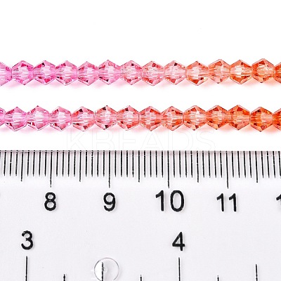 Gradient Color Baking Paint Glass Bead Strands X-DGLA-A039-T6mm-A04-1