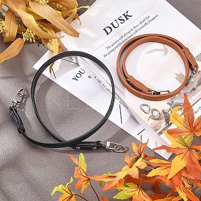 2Pcs 2 Colors PU Leather Bag Handle FIND-WR0003-44A-1