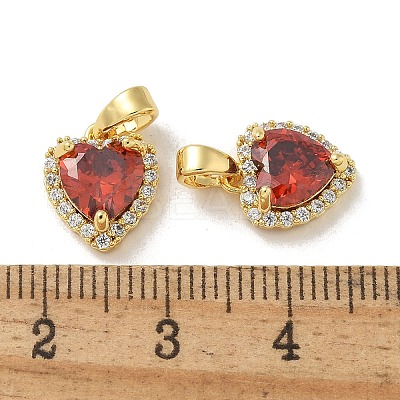 Brass Micro Pave Cubic Zirconia Pendents KK-R210-20G-1