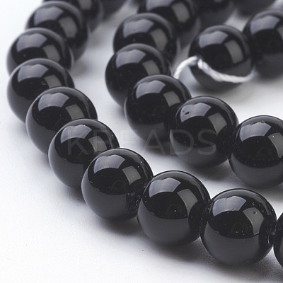 Synthetic Black Stone Beads Strands X-GSR4mmC044-1