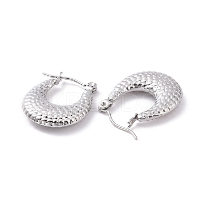 Non-Tarnish 304 Stainless Steel Chunky Crescent Moon Hoop Earrings for Women EJEW-G293-24P-1