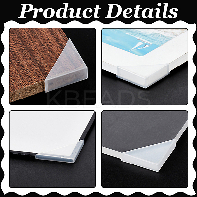 50Pcs 5 Styles Plastic Triangle Corner Protector FIND-NB0005-47-1