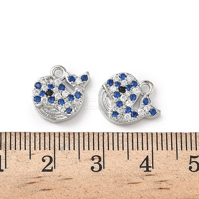 Brass Micro Pave Cubic Zirconia Pendants KK-L250-05P-1