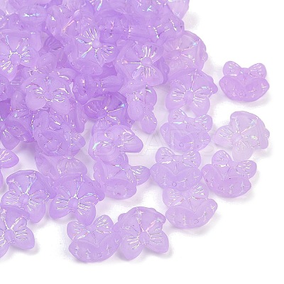 Frosted Transparent Acrylic Beads X1-OACR-P029-18B-04-1