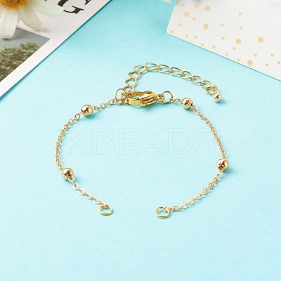 Handmade Brass Satellite Chain Bracelets Making Accessories AJEW-JB01025-02-1