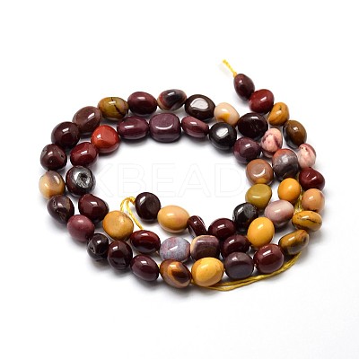 Natural Mookaite Nuggets Beads Strands G-J335-35-1