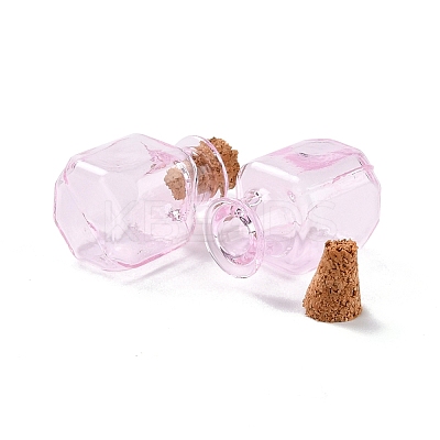 Square Glass Cork Bottles Ornament GLAA-D002-04B-1