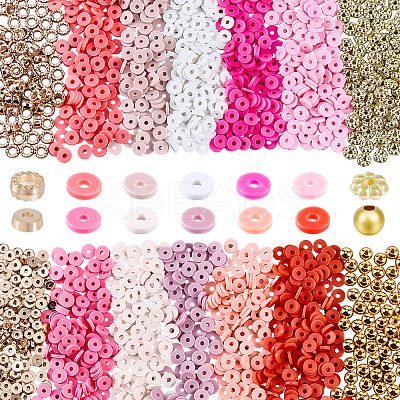 3500Pcs 10 Colors Handmade Polymer Clay Beads CLAY-PA0001-26A-1