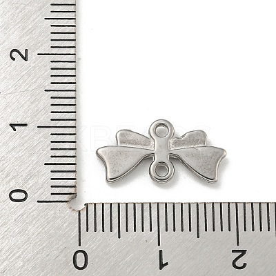 Non-Tarnish 304 Stainless Steel Bowknot Links Connector Charms STAS-N103-97P-1