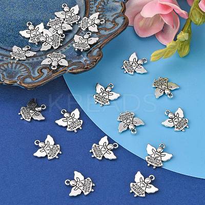 40Pcs 2 Styles Tibetan Style Alloy Pendants TIBEP-FP0001-05-1