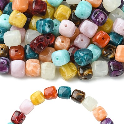 100Pcs Opaque Acrylic Beads OACR-CJ0002-82-1