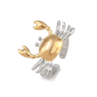 Adjustable 201 Stainless Steel Cuff Open Rings for Women LS-RJEW-B156-02GP-02-1
