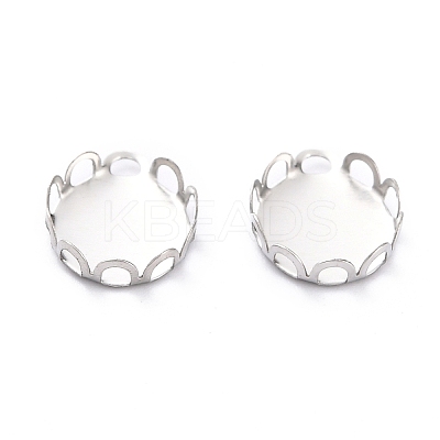 Non-Tarnish 304 Stainless Steel Charms Cabochon Settings STAS-Y001-11P-1
