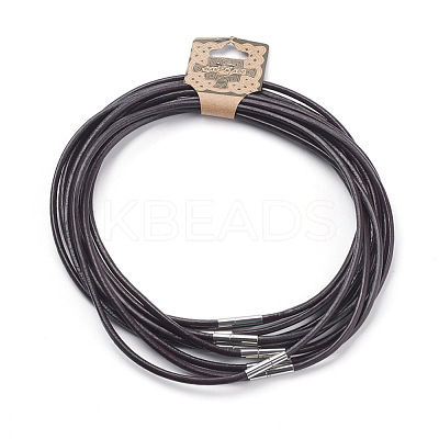 Cowhide Leather Cord Necklace Making MAK-G003-06A-1
