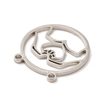 Non-Tarnish 201 Stainless Steel Outline Pendants LS-STAS-E175-02P-1