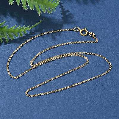 1/20 14K Gold Filled Rolo Chain Necklaces for Women Men NJEW-Z068-09G-1