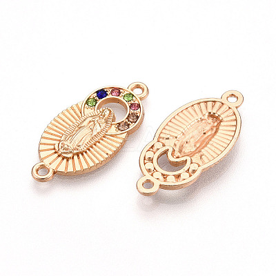 Alloy Rhinestone Connector Charms ALRI-T011-06-1
