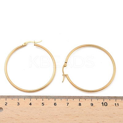 Ion Plating(IP) 304 Stainless Steel Hoop Earrings X-EJEW-N0016-11G-G-1
