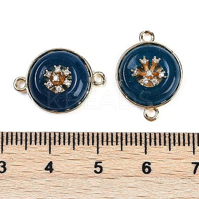 Dyed Natural White Jade Flat Round Links G-I375-08G-1