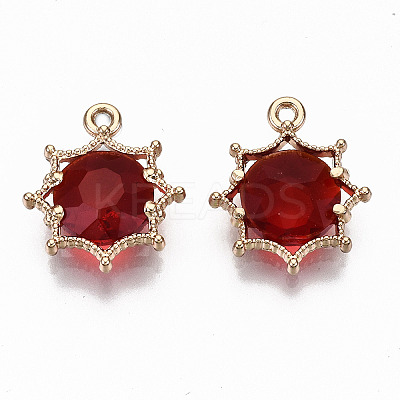 Faceted Glass Pendants LS-GLAA-S191-002A-G-NR-1
