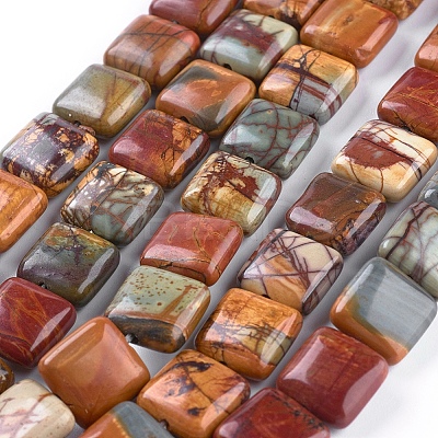 Natural Picasso Stone/Picasso Jasper Graduated Bead Strands G-P358-05-12mm-1