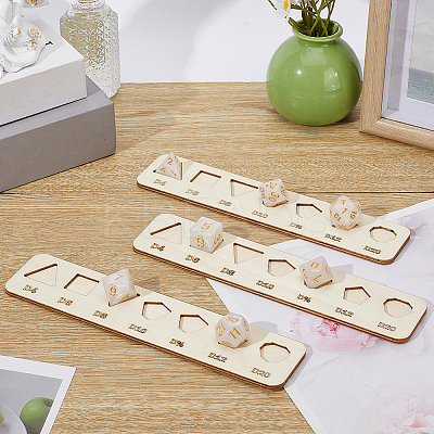 1 Set 3Pcs Wooden Dice Organizer Jewelry Trays ODIS-BC0001-15-1-1