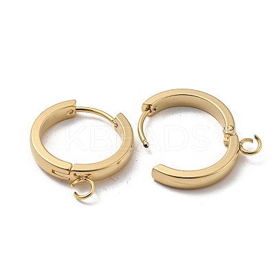 201 Stainless Steel Huggie Hoop Earrings Findings STAS-A167-01O-G-1