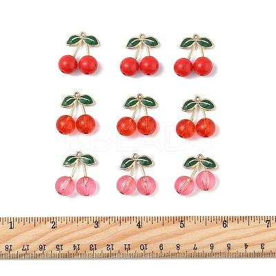 9Pcs 3 Styles Acrylic & Alloy Enamel Pendants ENAM-FS0004-72-1