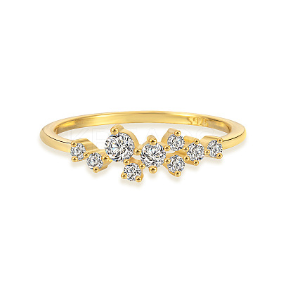 925 Sterling Silver Micro Pave Clear Cubic Zirconia Finger Rings for Women FS-WG88D88-06-1