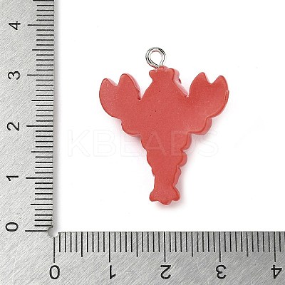 Opaque Resin Lobster Cray Pendants RESI-K023-04-1