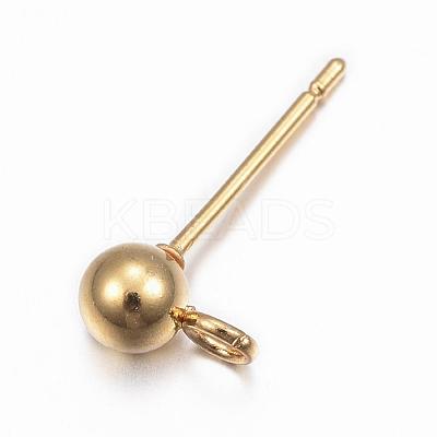 304 Stainless Steel Stud Earring Findings STAS-G137-17G-1