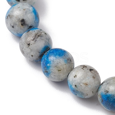 8mm Round Dyed Natural Jade Imitation K2 Stone Stretch Bracelets for Women Men BJEW-JB10494-1