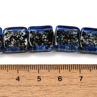 Handmade Dichroic Foil Glass Beads Strands DICH-U001-07I-1
