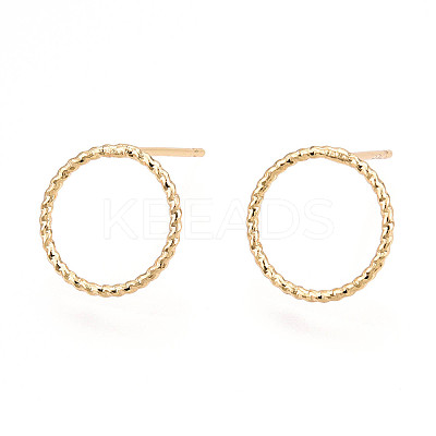 Brass Stud Earrings LS-X-EJEW-N018-006-NF-1