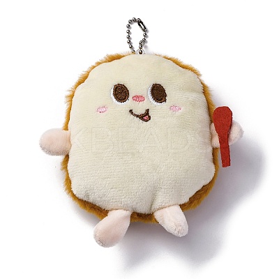 Cute Cartoon Plush Cloth Pendant Decoration HJEW-K048-01C-1