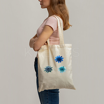 4Pcs 4 Colors 3D Flower Pattern Polyester Fabrics Computerized Embroidery Cloth Sew on Appliques PATC-NB0001-15A-1