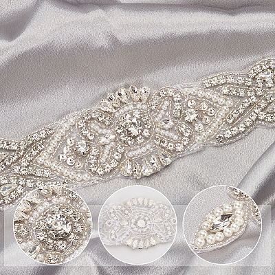 Flower Pattern Hotfix Rhinestone DIY-WH0502-89-1