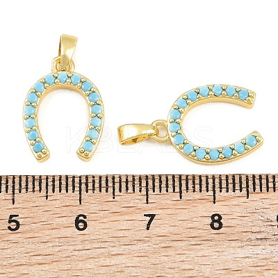 Brass Micro Pave Light Sky Blue Cubic Zirconia Pendants CU-CBABDE1-08G-1