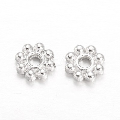 Alloy Daisy Spacer Beads PALLOY-L166-31S-1