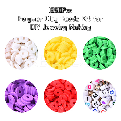DIY Polymer Clay Beads  Bracelet Making Kit DIY-YW0004-39A-1
