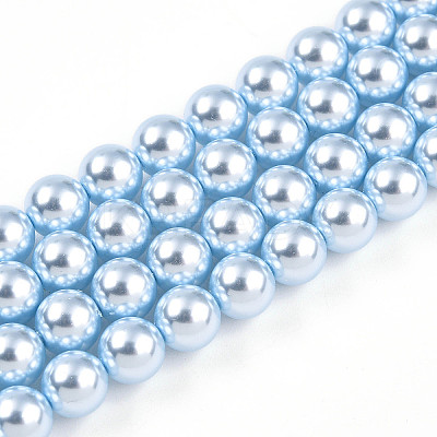 Baking Paint Pearlized Glass Pearl Bead Strands HY-N002-6mm-A05-1