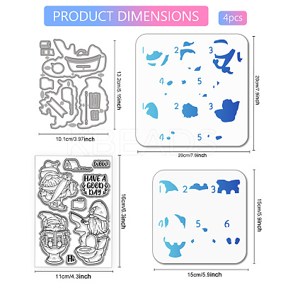 Restroom Theme DIY Scrapbooking Tool Sets DIY-GL0003-219-1
