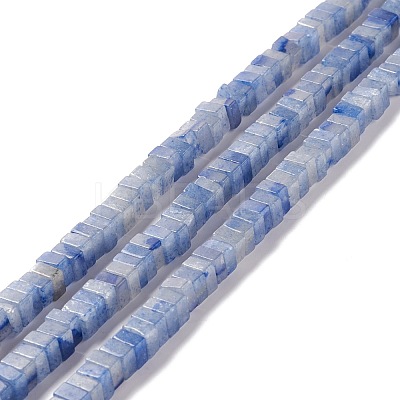 Dyed & Heated Natural Blue Aventurine Beads Strands G-K326-03B-1