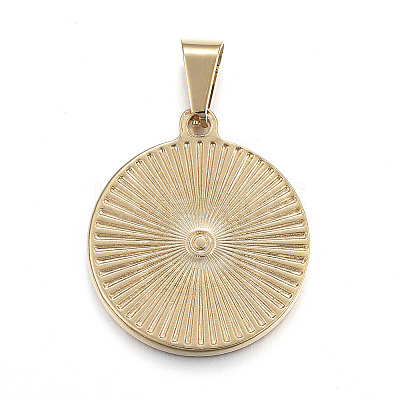 304 Stainless Steel Coin Pendants LS-STAS-F183-01G-A-1