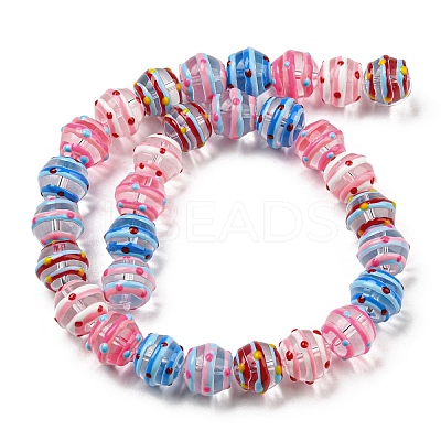 Bumpy Transparent Glass Beads Strands LAMP-R145-09-1