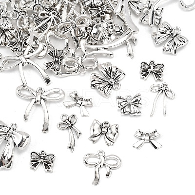 80Pcs 16 Styles Tibetan Style Alloy Pendants TIBEP-FS0001-31-1