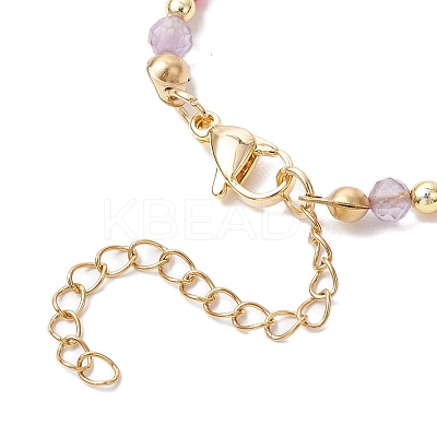 Natural Amethyst Beaded Bracelets BJEW-JB11763-03-1